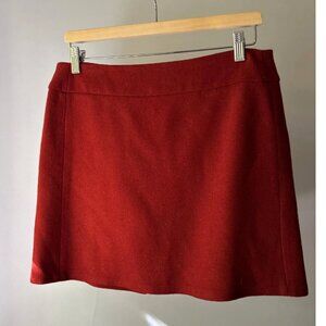 1990s Orange Mini Skirt, 32" | Vintage Textured Fall Skirt